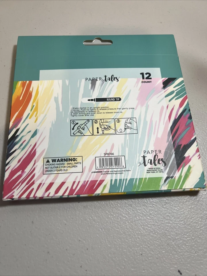 12Pcs Acrylic Paint Pens Set Premium Markers Round--Never Used or Opened - Image 2 of 2