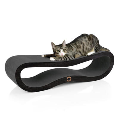Kratzbrett Kratzmöbel Kratzpappe Katzen Kratzkarton XXL Orbit 2.0 Black Edition