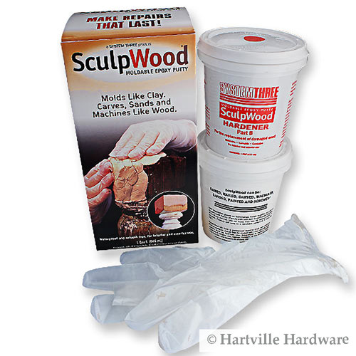 Blank System Three Sculpwood Putty, 1 Quart 1600K16