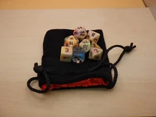 3.75x4 Velvet Dice Bag, Satin Lined - Red - RPG Tabletop Tokens Jewelry Pouch