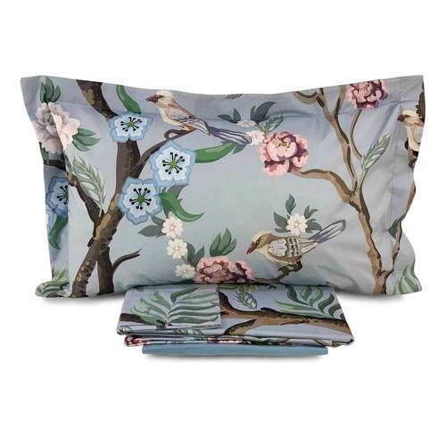 Ensemble De Draps Complets Cannon Rylie 250TC - Neuf Sous Emballage - Turquoise Et Blanc