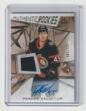 PARKER KELLY 2021 SP Game Used Authentic Rookies AUTO Relic Gold 3/135 SENATORS