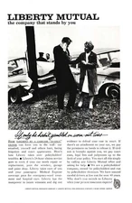 1961 Liberty Mutual Insurance Company Vintage Print Ad Ephemera
