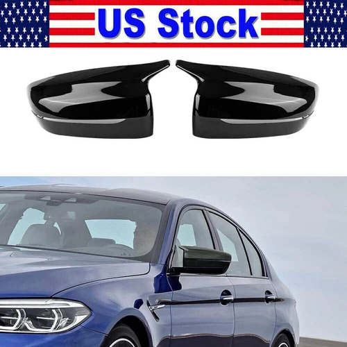 Gloss Black Style Side Mirror Cover Caps For BMW G20 G21 G22 G30 G31 G11 G14 G15