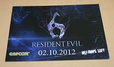 Resident Evil 6 Kit de Prensa Alemán Hoja de Archivo Anuncio Folleto Promo Raro