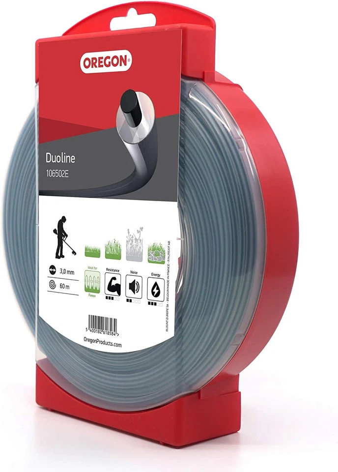 OREGON DUOLINE nylon strimmer cutting line 3mm x 60m 106502 Duoline trimmer line - Image 3 of 4