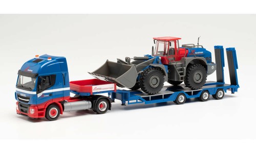 HO Scale Vehicles - 312851 - IVECO STRALIS NP SEMI WITH LIEBHERR WHEEL LOADER | Zustand: New