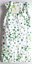 Storehouse Irish St. Patrick's Day Green Shamrocks 60x70 White Throw Blanket NWT