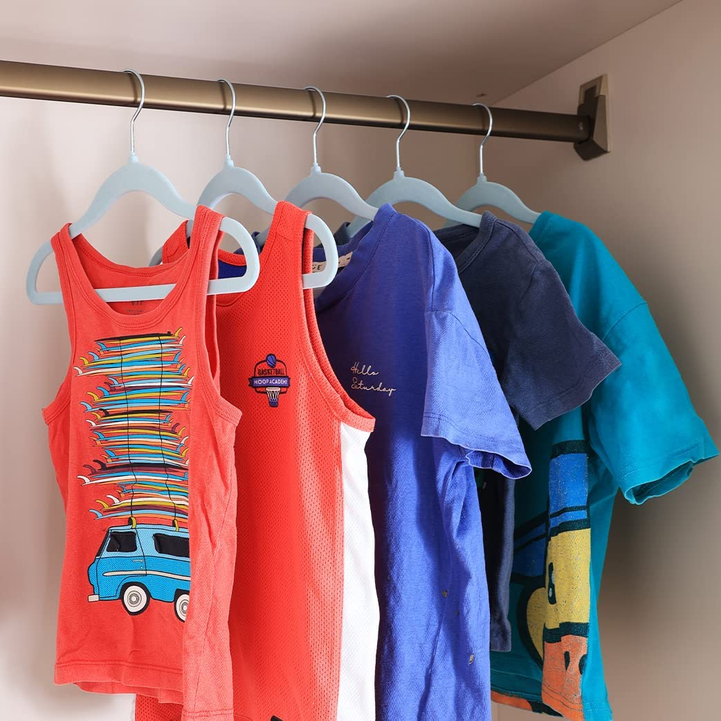 Set Di 40 Grucce In Velluto Per Bambini - Lunghezza 29.5cm - Anti-Caduta E Space Saving - Foto 2