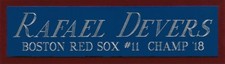 RAFAEL DEVERS RED SOX NAMEPLATE AUTOGRAPHED SIGNED BASEBALL-BAT-JERSEY-PHOTO-CAP