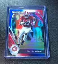 2021 Panini Prizm Draft Picks Jaylen Waddle Rookie Red White Blue Prizm