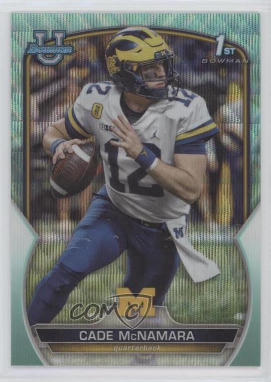 2022 Bowman University Chrome Aqua Wave Refractor /299 Cade McNamara #99