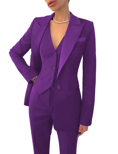 Women 3Pcs Set Wedding Pantsuits Formal Women Suits Office Sets Business Office - Picture 9 of 23