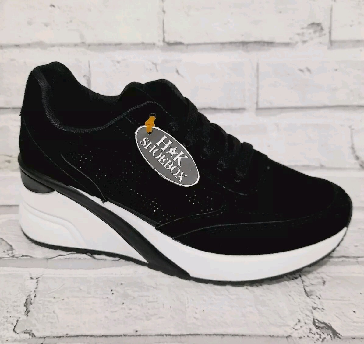 Ladies Wedge Trainers Womens Lace Up Classic Pumps Comfy Sneakers