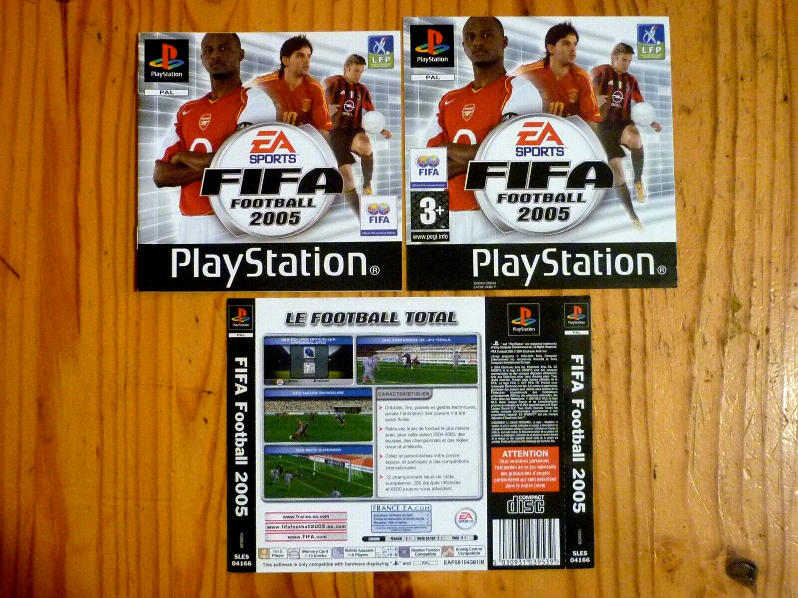 Notice et Jaquettes FIFA 2005 de Jeu PS1. FRANCAIS. ENVOI SUIVI