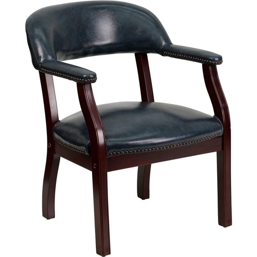 Flash Furniture Blue Vinyl Side Chair, Navy - B-Z105-NAVY-GG
