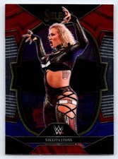 Nikkita Lyons 2023 Panini Select Wwe Red Blue Prizm. Card 75.