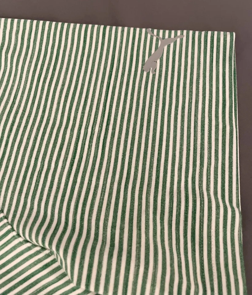 Camisa de Golf Puma Polo Caddie Rayas Grande Verde Amazon LOGO DE SALIDA NUEVA CON ETIQUETAS PRECIO DE VENTA SUGERIDO POR EL FABRICANTE $65 Foto 4 de 4