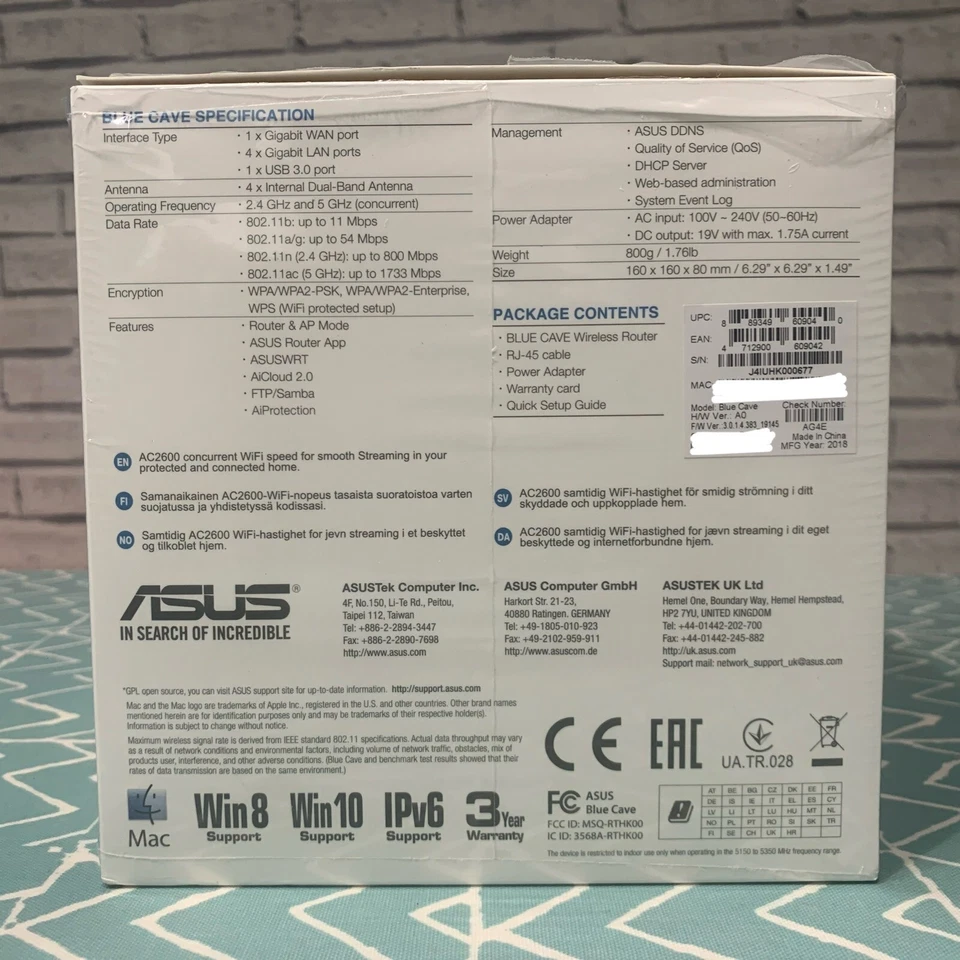 ASUS Blue Cave AC2600 Dual-band Router (2.4GHz / 5GHz) with 4 x Gigabit Ethernet - Image 4 of 4