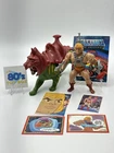 Vintage 1981 MOTU He-Man & Battle Cat 100% Complete Soft Head Taiwan Figures