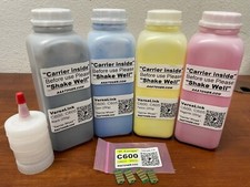  250g x 4 EXTRA HC Toner Refill for Xerox VersaLink C600  4 Chip W. EU 