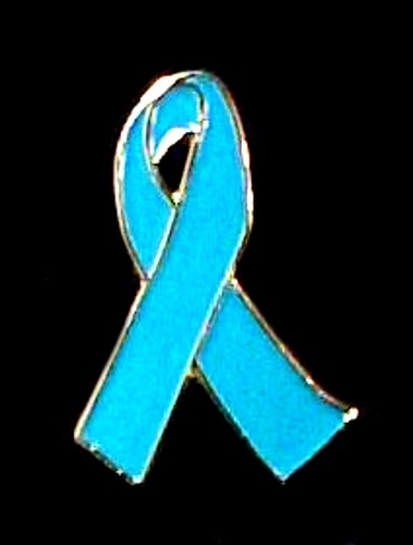 Ovarian Cancer Lapel Pin Teal Awareness Ribbon Gold Plated Myasthenia Gravis New - Picture 5 of 5