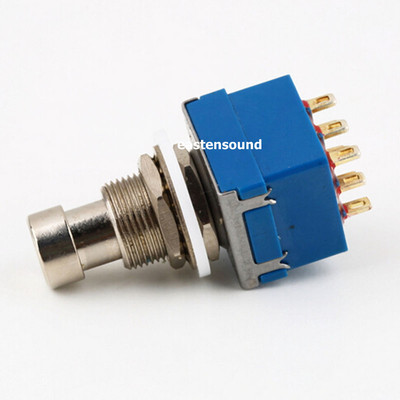 2 PIECE 3PDT 3 Pole Double Throw True Bypass Foot Switch 9 Pin for Effect Pedal