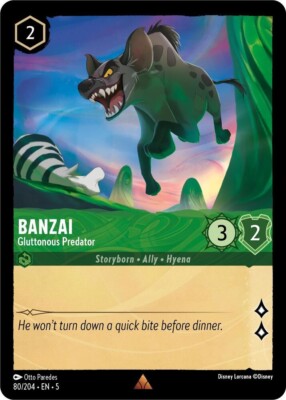 Banzai, Gluttonous Predator Foil - 080 EN-5 NM - Lorcana