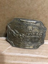 VINTAGE AMERICA'S HEROES BOSTON FIRE DEPT BELT BUCKLE 4"x3"
