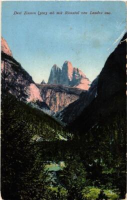 CPA Drei Zinnen mit Rienztal von Landro aus . ITALY (544494)