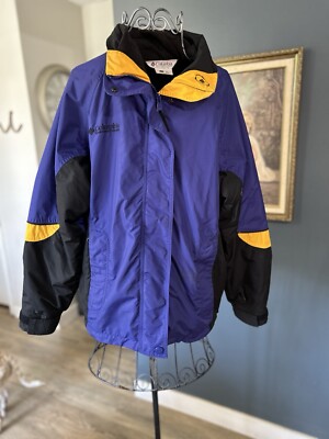 Vintage Columbia Women Blue Yellow Bugaboo Snow Ski 3 In 1 Jacket SIZE Small