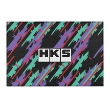 HKS Oil Slick Area Rug, HKS Shop Mat,  HKS Garage Floor Mat, HKS Door Mat