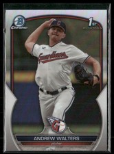 Andrew Walters Rookie 2023 Bowman Draft Chrome Refractors Cleveland Guardians