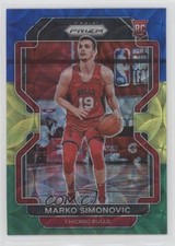 2021-22 Panini Prizm Choice Blue Yellow & Green Prizm Marko Simonovic #166 07mp