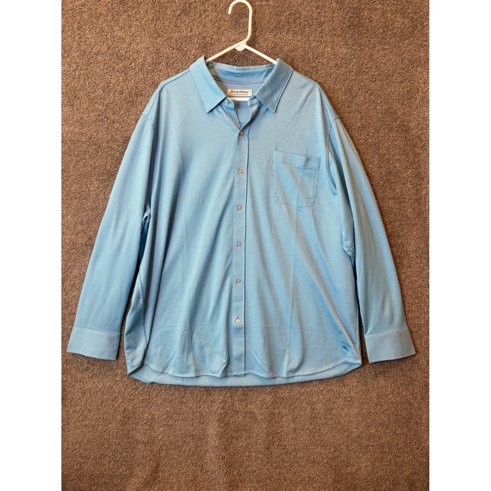 NWT Tommy Bahama Mens 2XLT The San Lucio Stretch Shirt Blue Island Zone