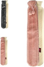 Image of Extra Long Hot Water Bottle 72cm with Luxe Faux Fur Cover – Cosy Knit or Fleece