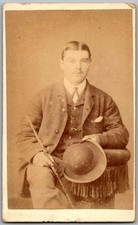 CDV Circa 1870s Hills Saunders Gorgeous Lady In Dress Cambridge UK