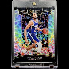 2018-19 Panini Select Mikal Bridges RC #95 Scope Prizm Holo Rookie Card Suns SP. rookie card picture