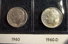 Roosevelt Dime lot  1960  P-D   90% Silver (Lot of 2)  (NR)