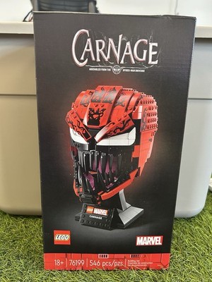 LEGO Marvel Super Heroes Carnage Helmet 76199, 546 Pieces, 18+, Carnage
