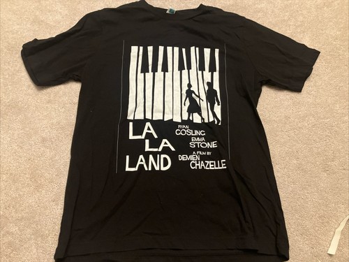 La La Land Broadway Ryan Gosling Emma Stone Demien Chazelle Black T Shirt Medium