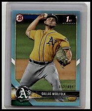 2018 Bowman Draft #BD-127 Dallas Woolfolk Sky Blue #/499