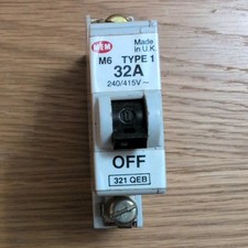 MEM 321QEB AMP 32 Amp 32 A  M6 TYPE 1 MEMSHIELD 1  321 QEB Tested. 