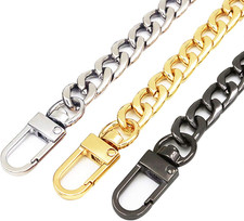 3 Pieces Handbag Chain Straps Bag Strap Replacement Metal Purse Clutches