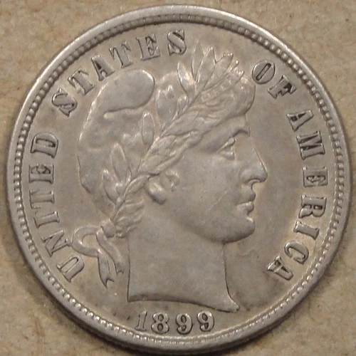 1899-S Barber Dime 10c XF-AU as Pictured L2