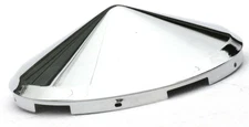 Front Hub Caps 5 Even Notches Cone Pointed Chrome 7/16" Lip #10147 Each