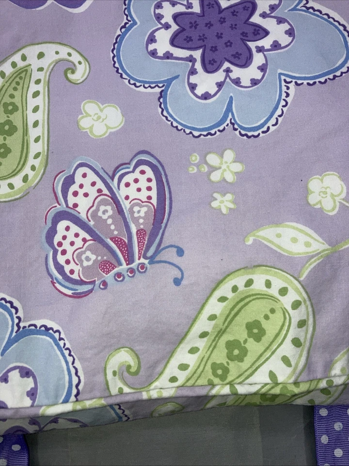 Funda nórdica POTTERY BARN Samantha tamaño doble púrpura lilia cachemira floral Foto 4 de 4