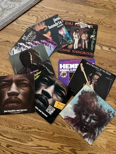 Jimi Hendrix job LOT 9 Records Youngblood Together High Live Dirty Playing cards