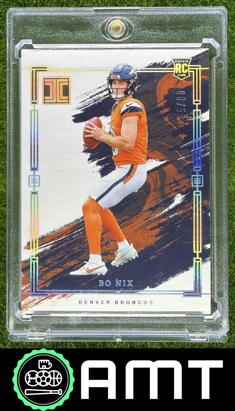 Bo Nix RC 2024 Panini Impeccable Silver 8/50 Denver Broncos #76