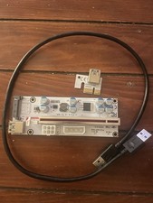 PCIe Riser Adapter Kit 1X to 16x with Extension Cable New for Crypto Mining GPU